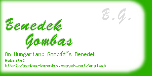 benedek gombas business card